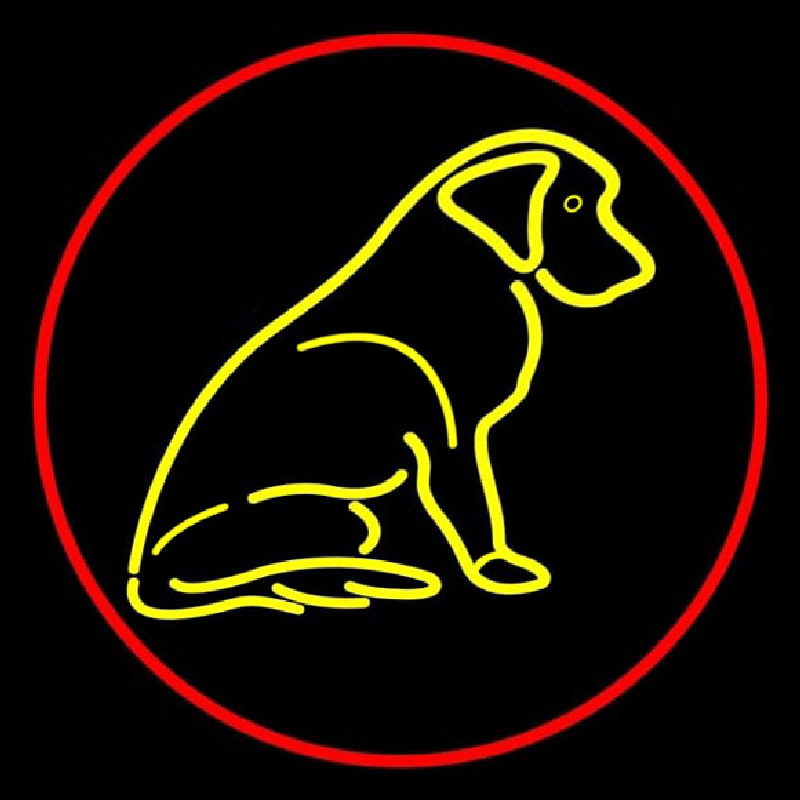 Dog With Logo 2 Neon Sign