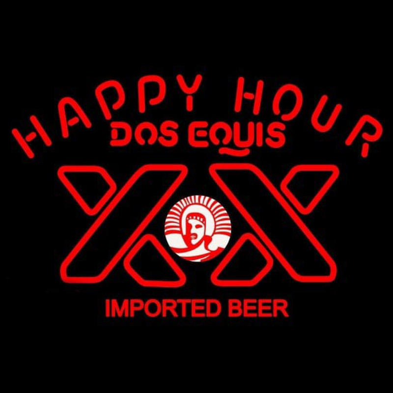 Dos Equis Beer Happy Hour Beer Sign Neon Sign
