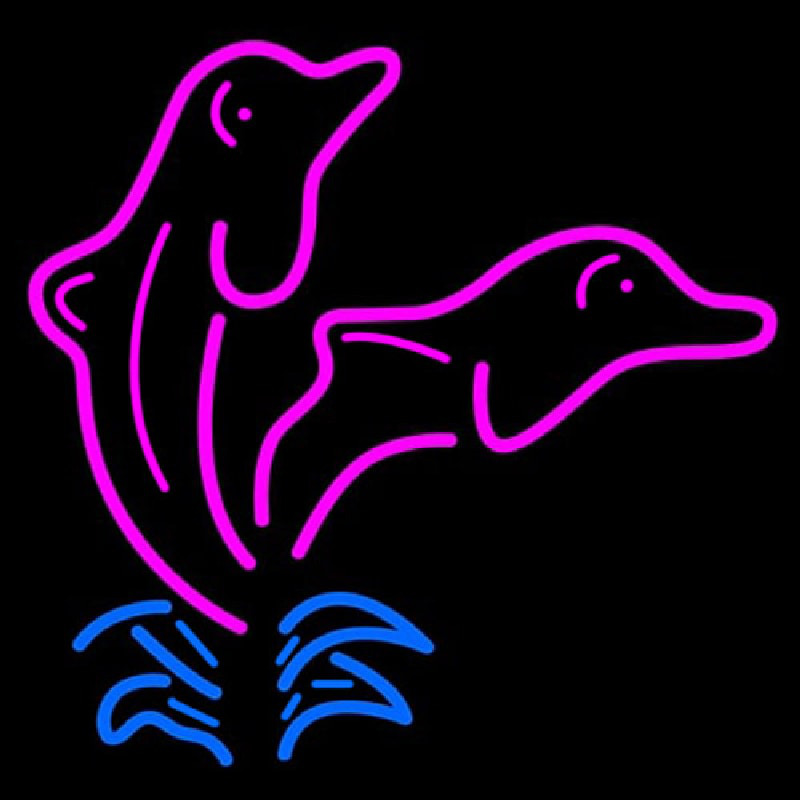 Double Dolphin Neon Sign