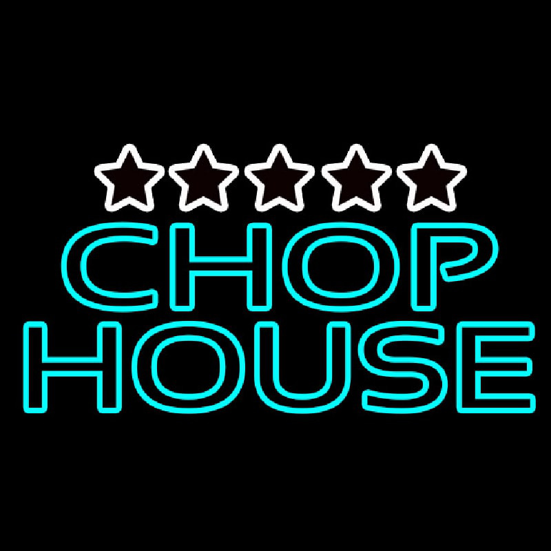 Double Stroke Green Chophouse Neon Sign