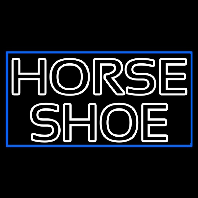 Double Stroke Horse Shoe Neon Sign