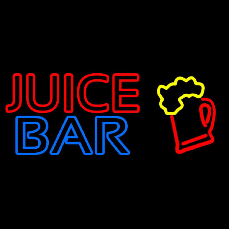 Double Stroke Juice Bar With Grapes Neon Sign