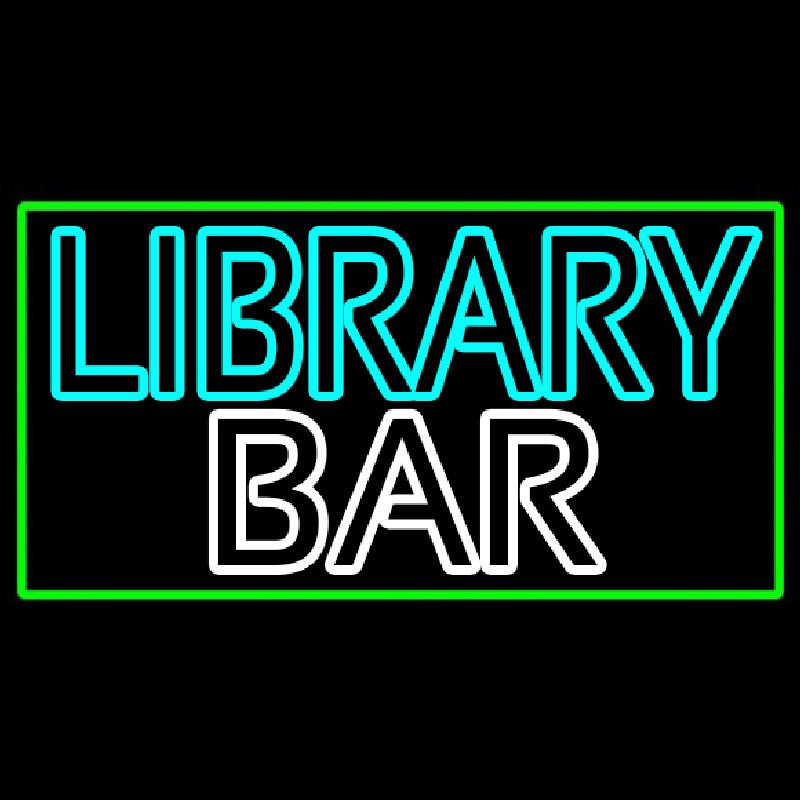 Double Stroke Library Bar Neon Sign