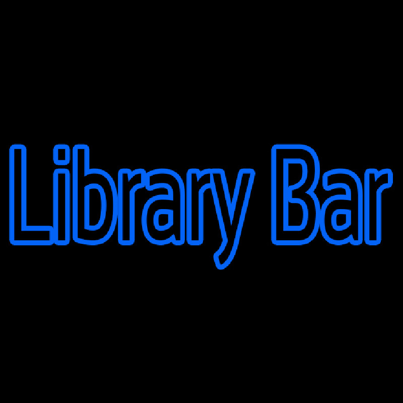 Double Stroke Library Bar Neon Sign