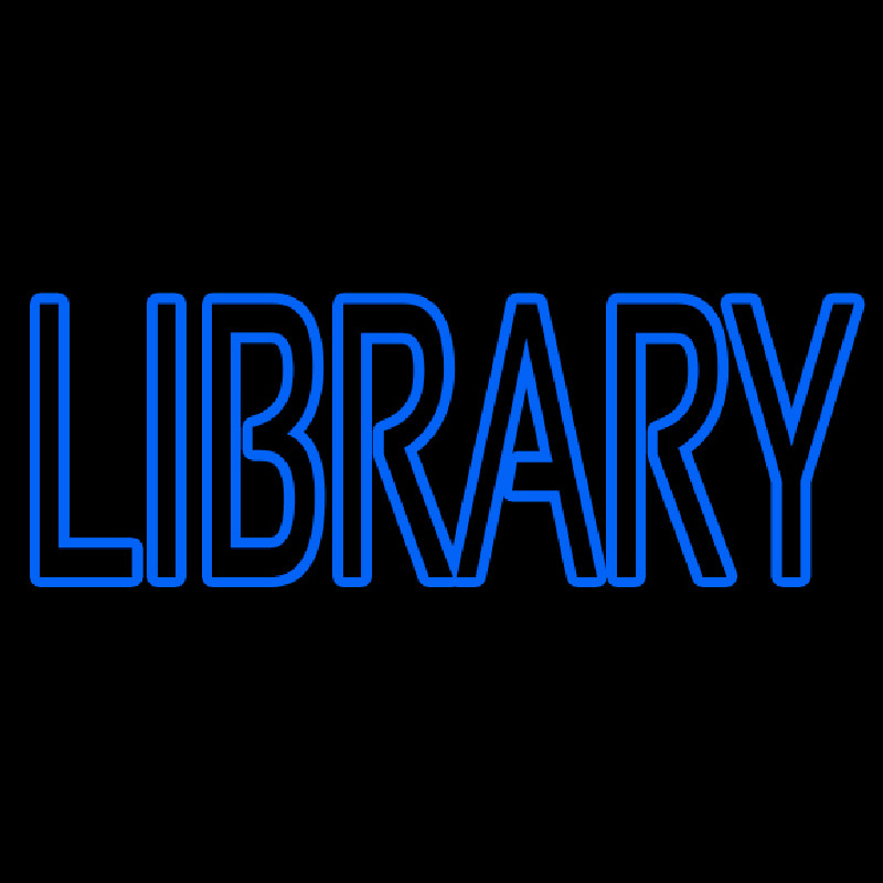 Double Stroke Library Neon Sign