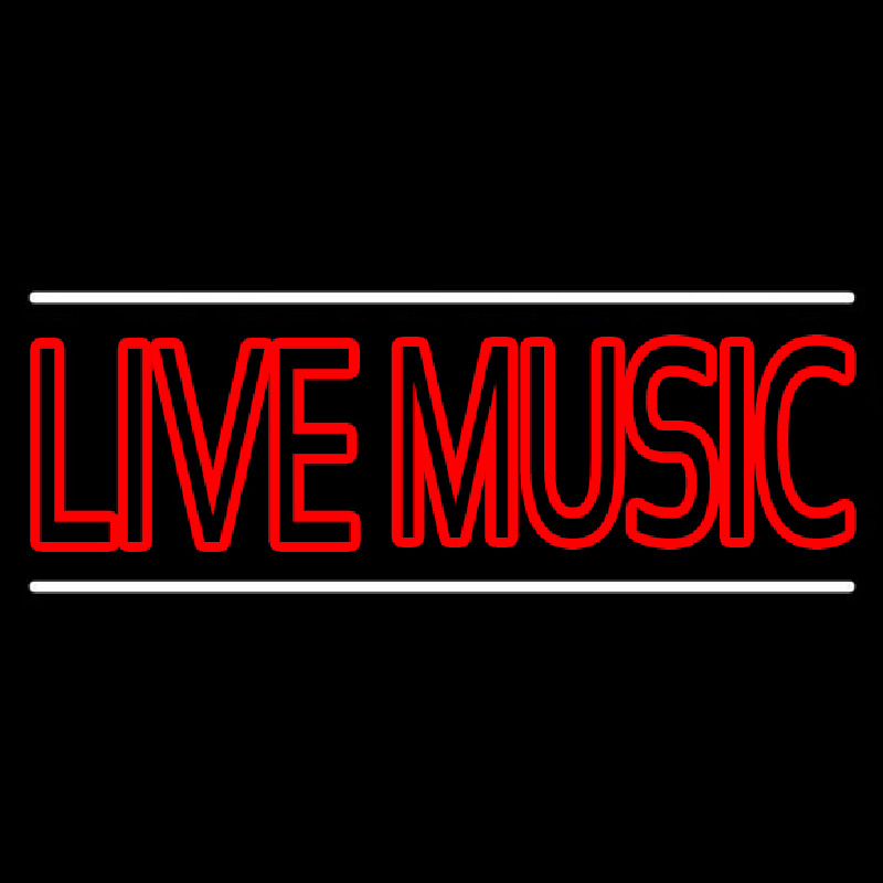 Double Stroke Live Music Neon Sign