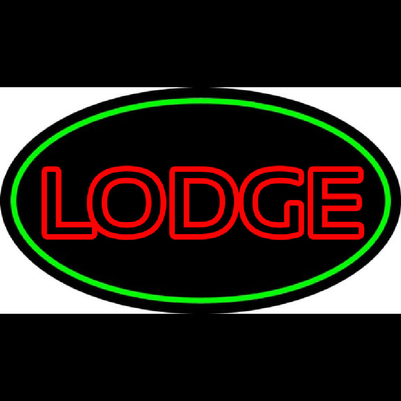 Double Stroke Lodge Neon Sign