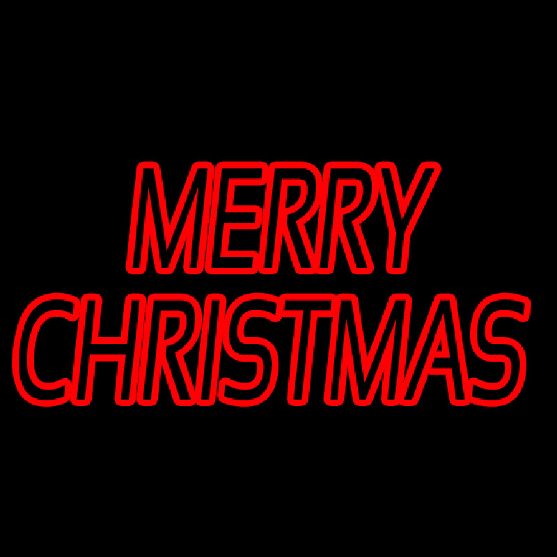 Double Stroke Merry Christmas Neon Sign