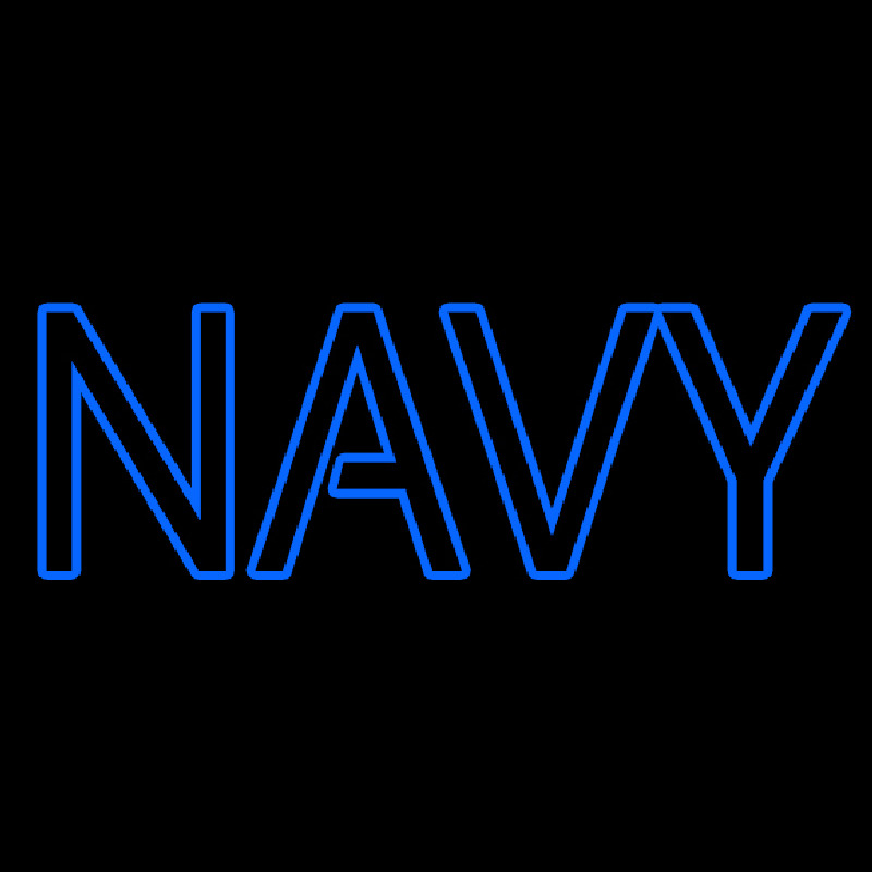 Double Stroke Navy Neon Sign