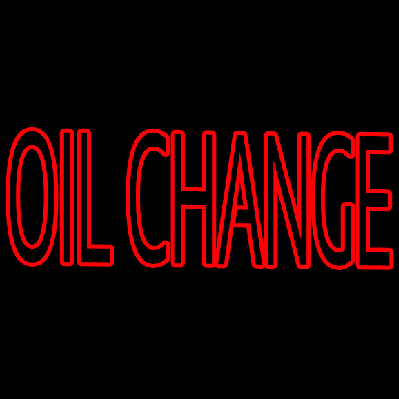 Double Stroke Oil Change Neon Sign
