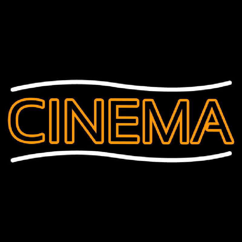 Double Stroke Orange Cinema Neon Sign