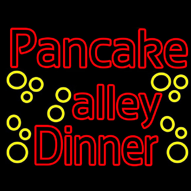 Double Stroke Pancake Alley Dinner Neon Sign
