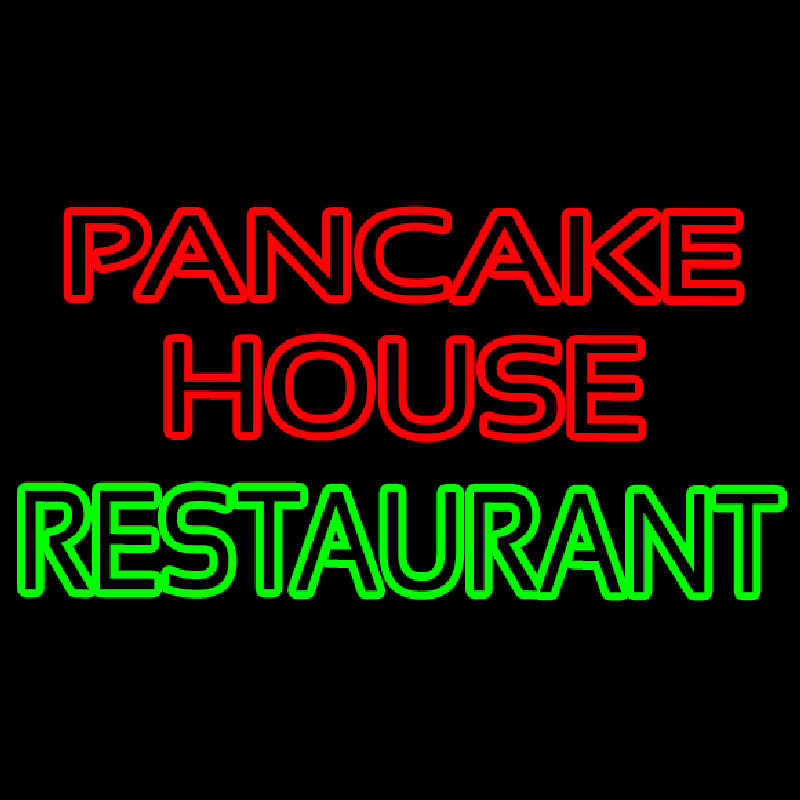 Double Stroke Pancake House Restaurant Neon Sign