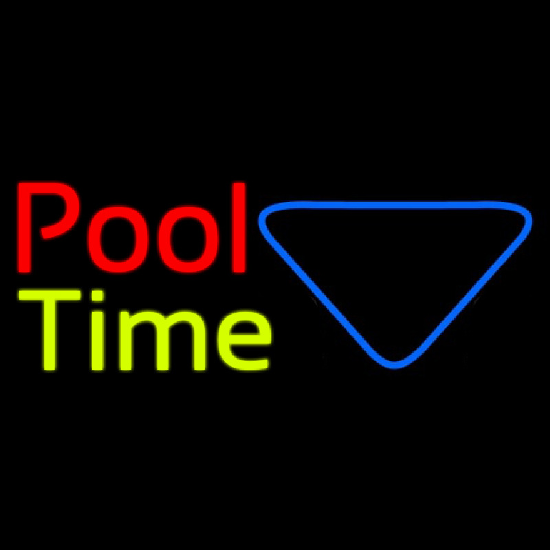 Double Stroke Pool Time With Billiard Neon Sign