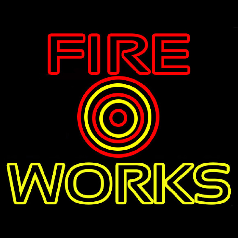 Double Stroke Stylish Fireworks Neon Sign