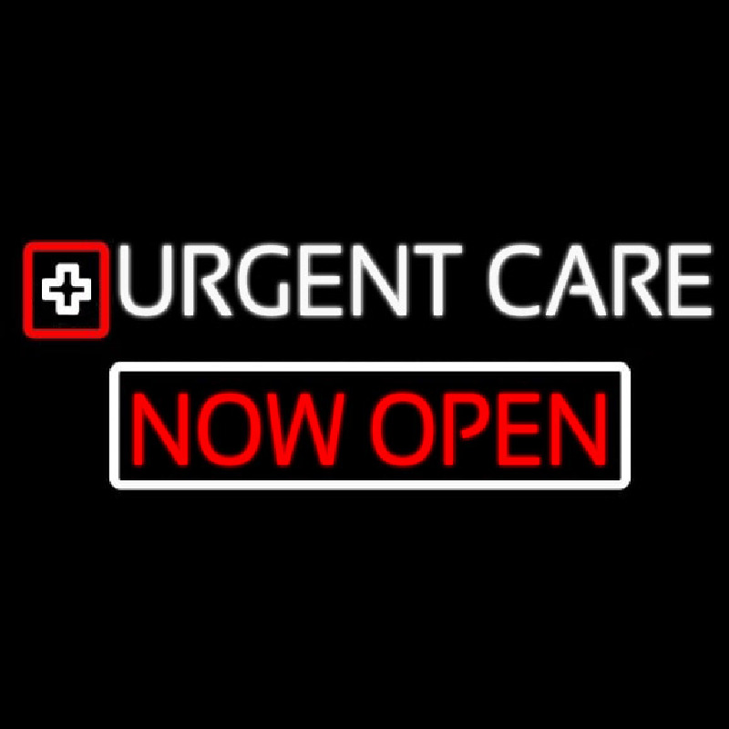 Double Stroke Urgent Care Now Open Neon Sign