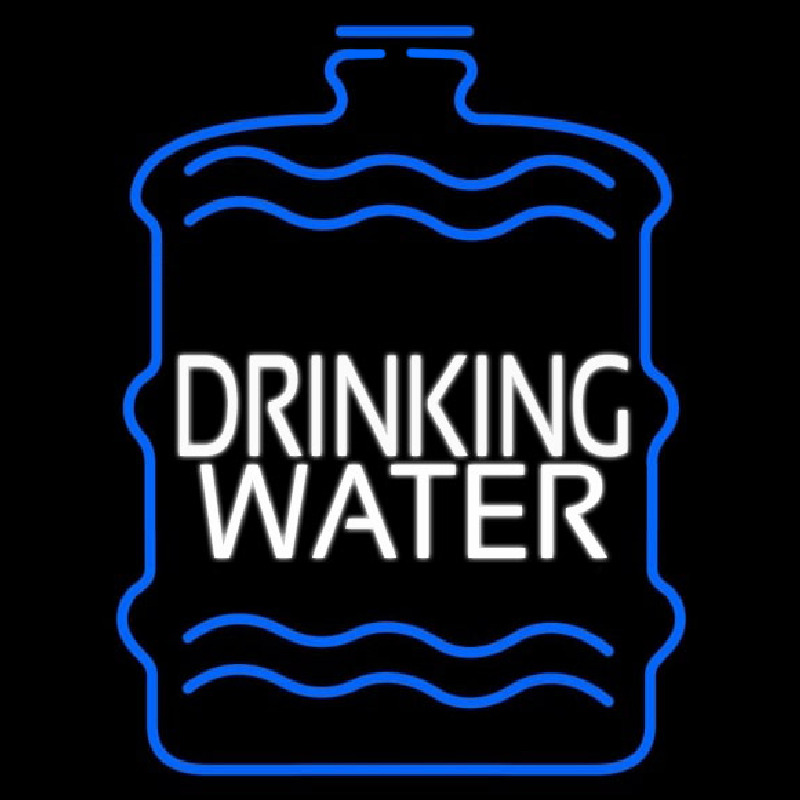 Drinking Water Neon Sign