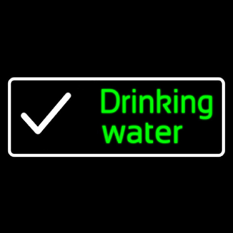 Drinking Water Neon Sign