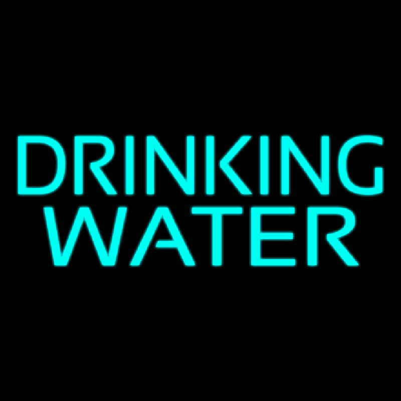 Drinking Water Neon Sign