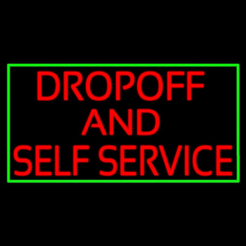 Drop Off And Self Service Neon Sign