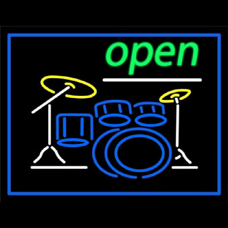 Drum Open Neon Sign