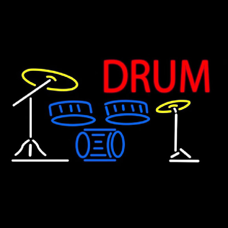 Drum Set 1 Neon Sign