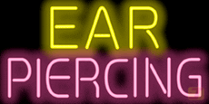 Ear Piercing Neon Sign