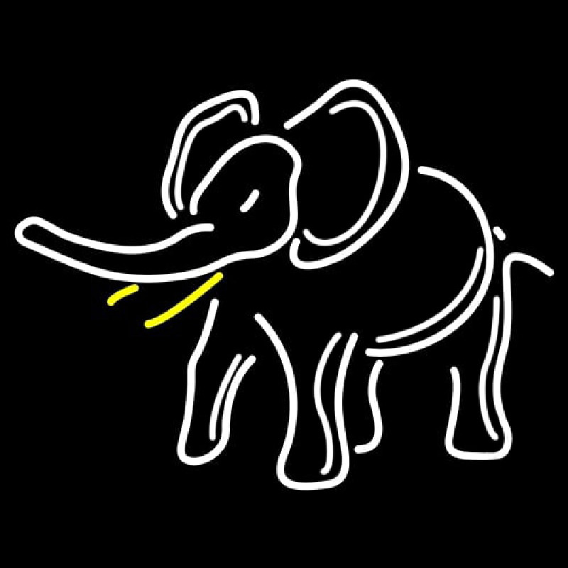 Elephant Logo Neon Sign