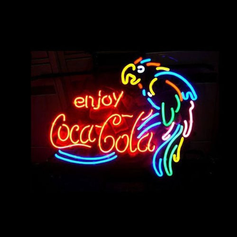 Enjoy Coca Cola Parrot Neon Sign