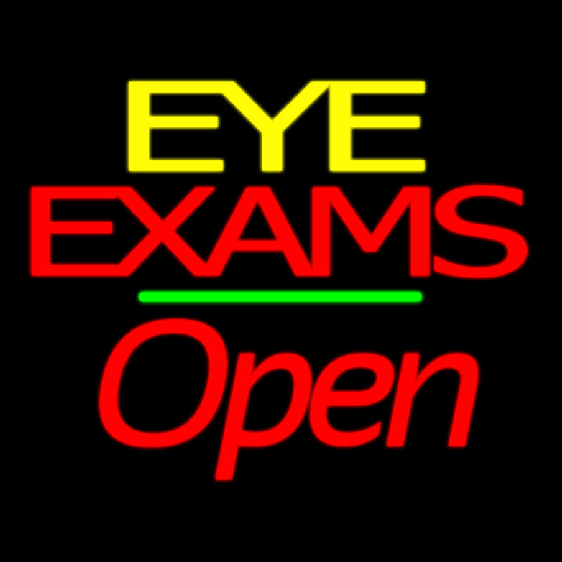Eye E ams Open Green Line Neon Sign