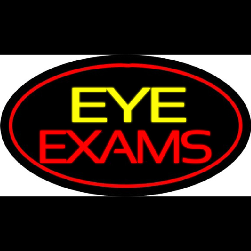 Eye E ams Oval Red Neon Sign