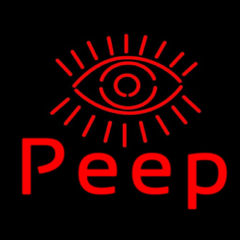 Eye Peep Red Neon Sign