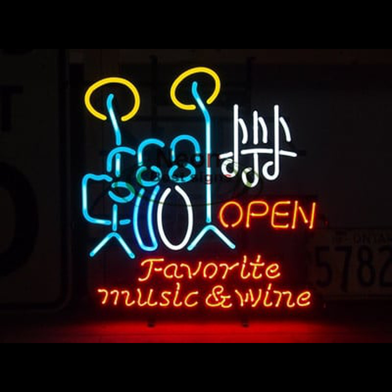 FAVORITE MUSIC WINE Neon Sign