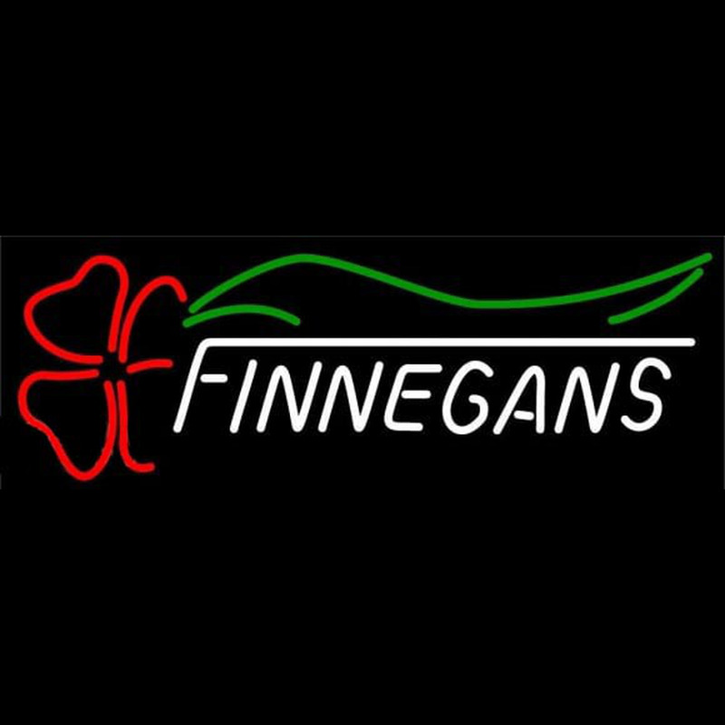 Finnegans With Clover Whiskey Beer Sign Neon Sign