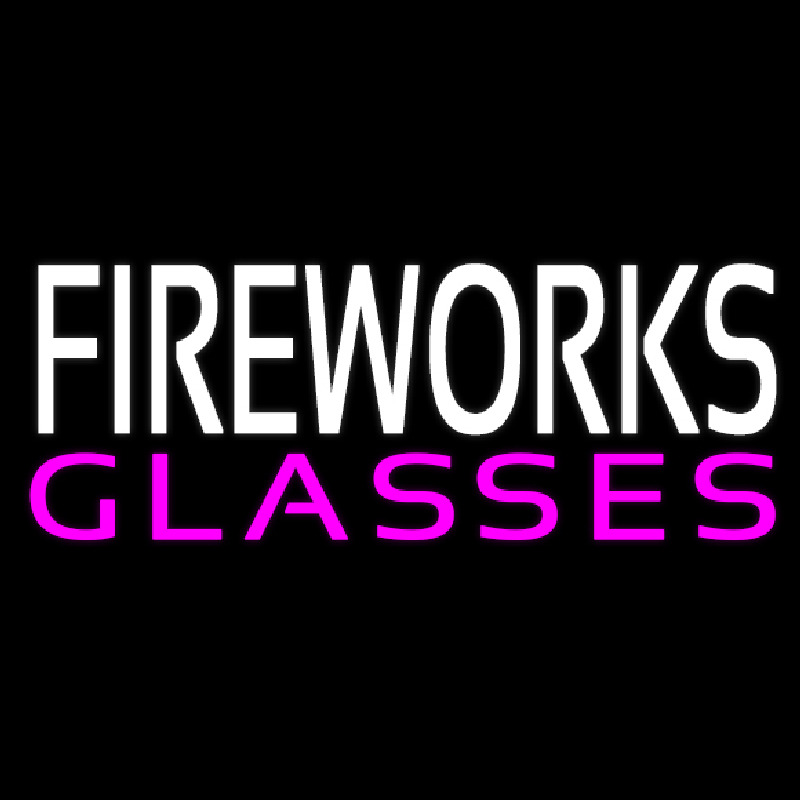 Fire Work Glasses Neon Sign