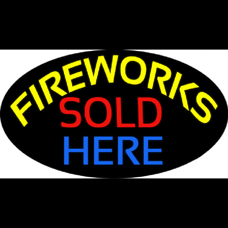 Fireworks Sold Here Neon Sign