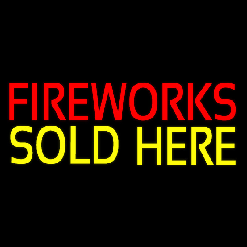 Fireworks Sold Here Neon Sign