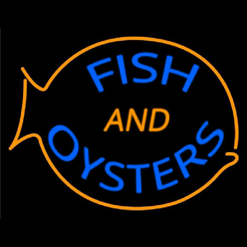 Fish And Oysters Neon Sign