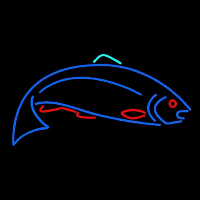 Fish Blue 1 Neon Sign