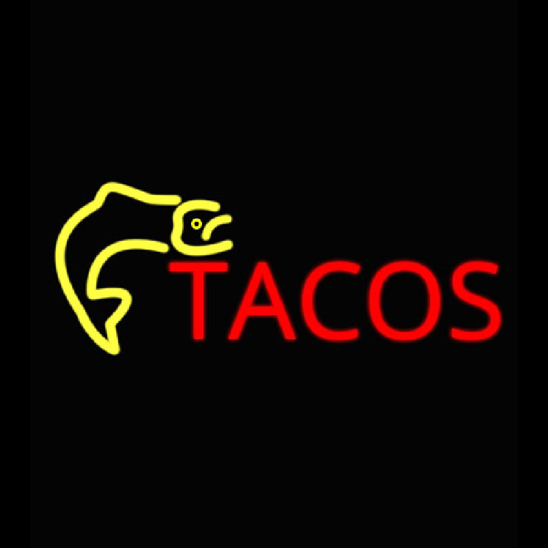 Fish Tacos Catering Neon Sign