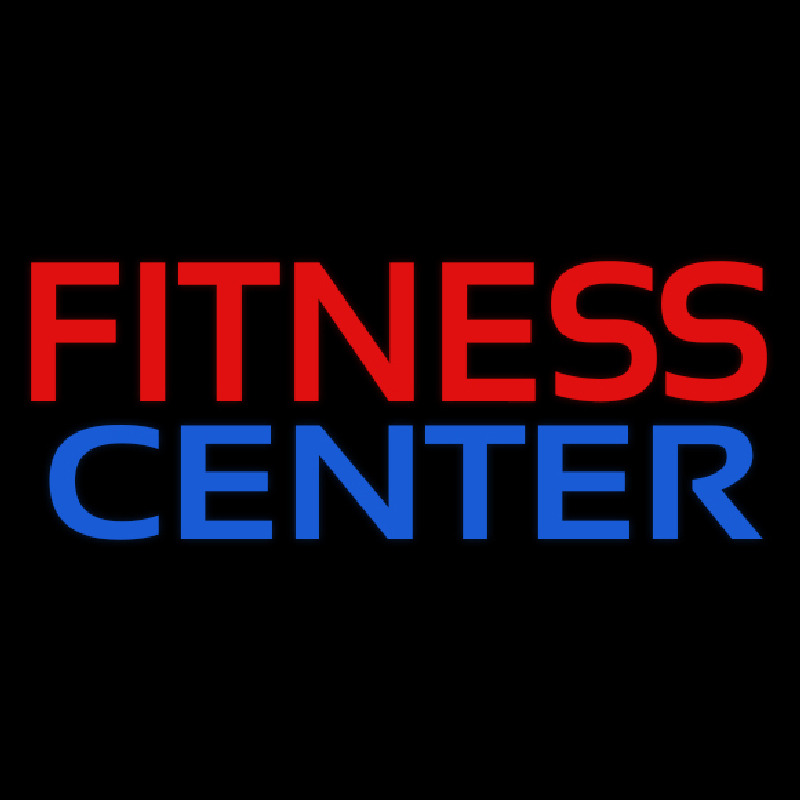 Fitness Center In Red Neon Sign