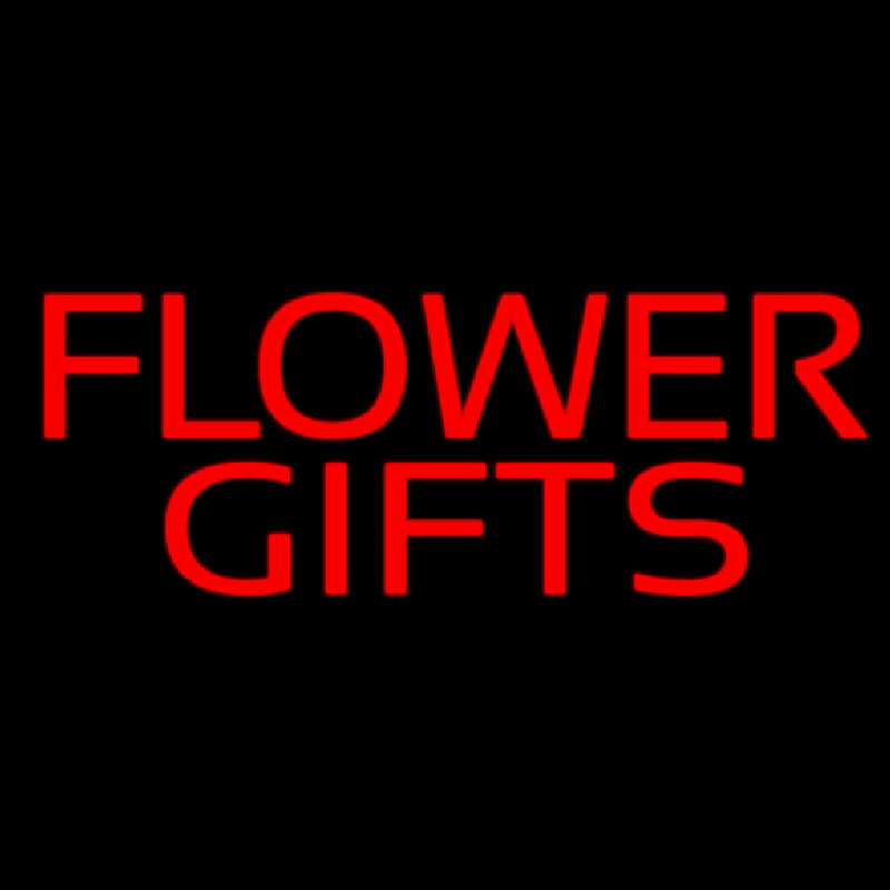 Flower Gifts In Block Neon Sign