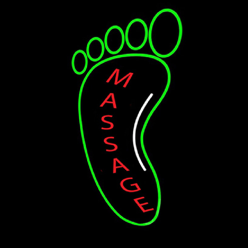 Foot Massage Logo Neon Sign