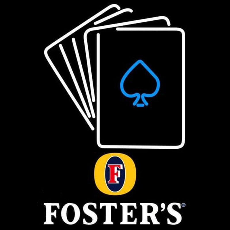 Fosters Cards Beer Sign Neon Sign