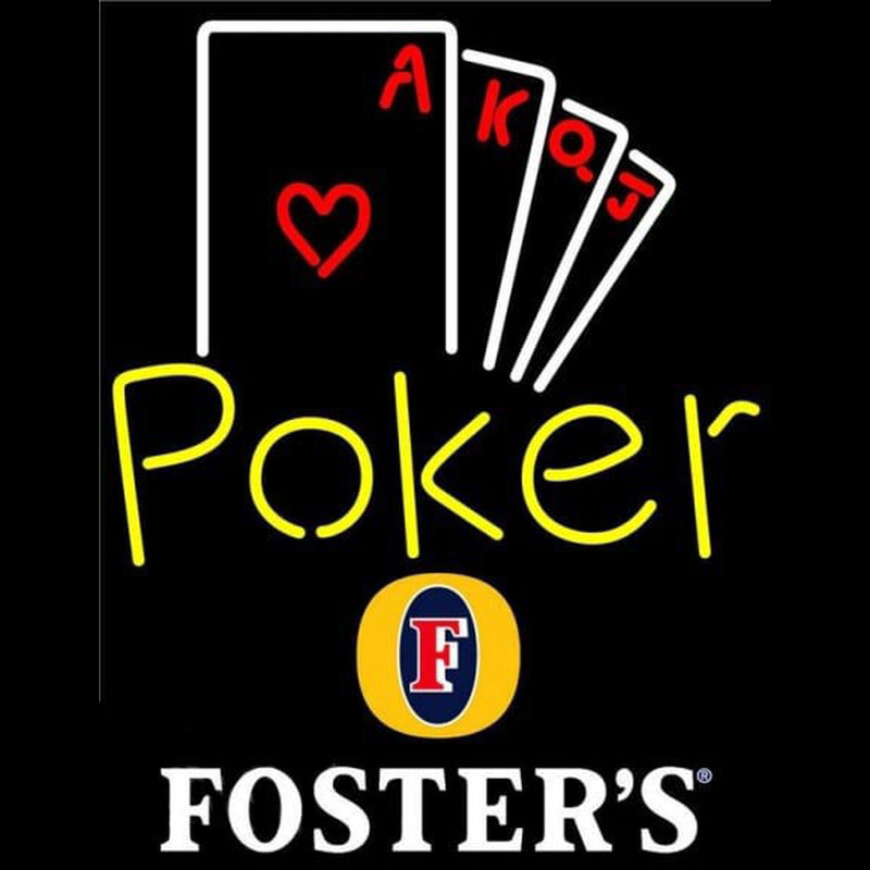 Fosters Poker Ace Series Beer Sign Neon Sign