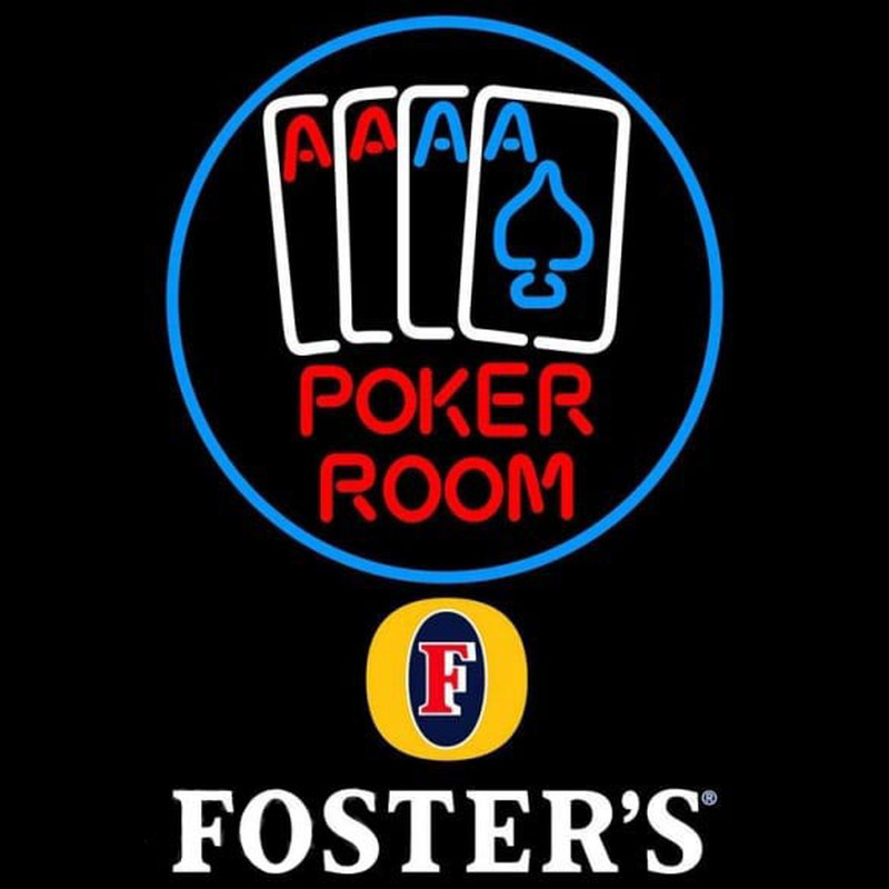 Fosters Poker Room Beer Sign Neon Sign