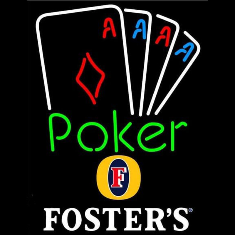 Fosters Poker Tournament Beer Sign Neon Sign