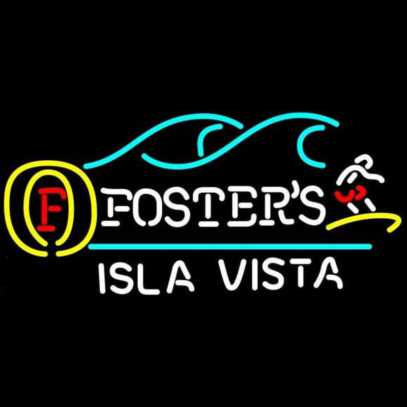 Fosters Surfer Isla Vista Beer Sign Neon Sign