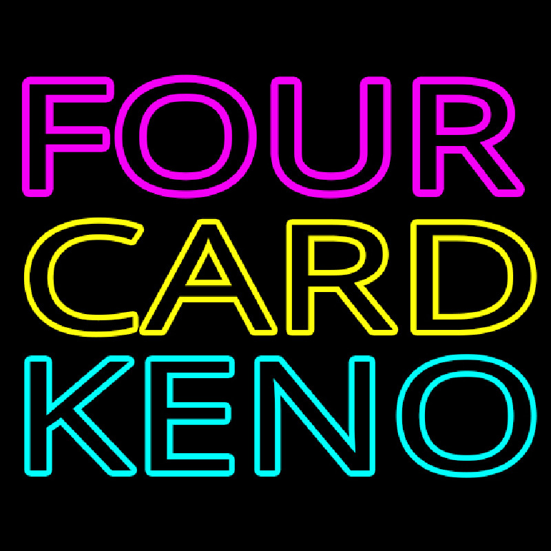Four Card Keno 1 Neon Sign