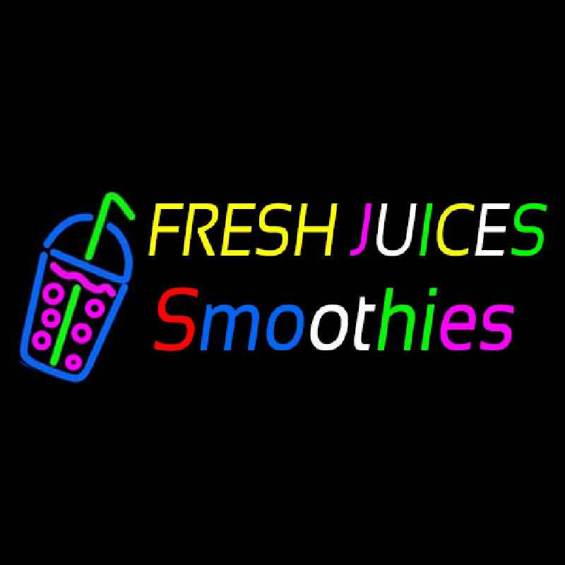 Fresh Juices Smoothies Neon Sign